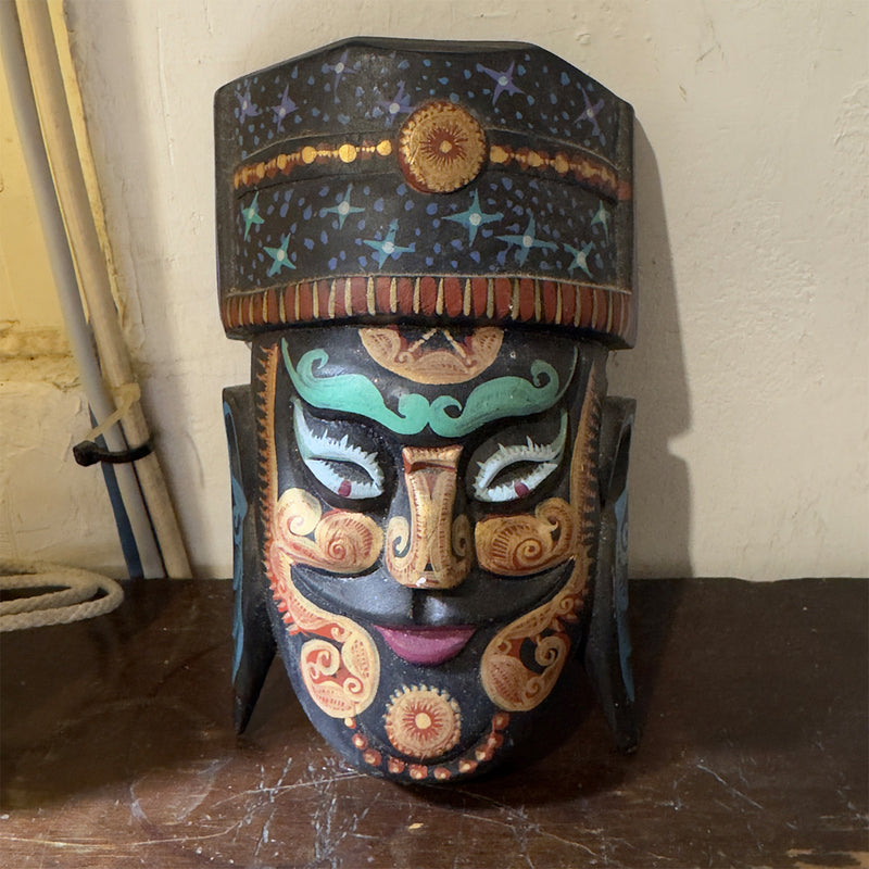 民俗彩繪木雕臉譜