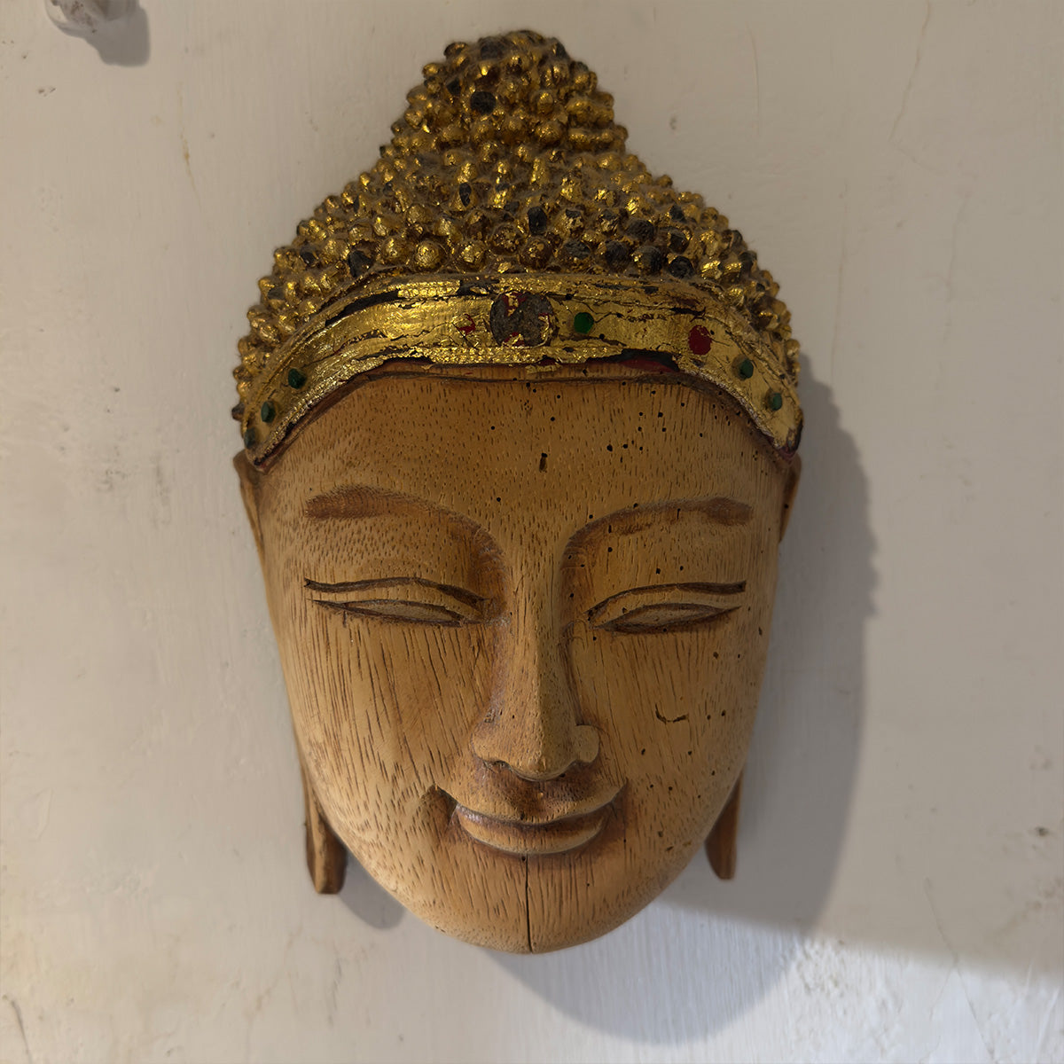 木雕描金佛顏-壁掛式